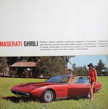 Maserati Ghibli Modelprogram 1967 Carbrochure (6046)